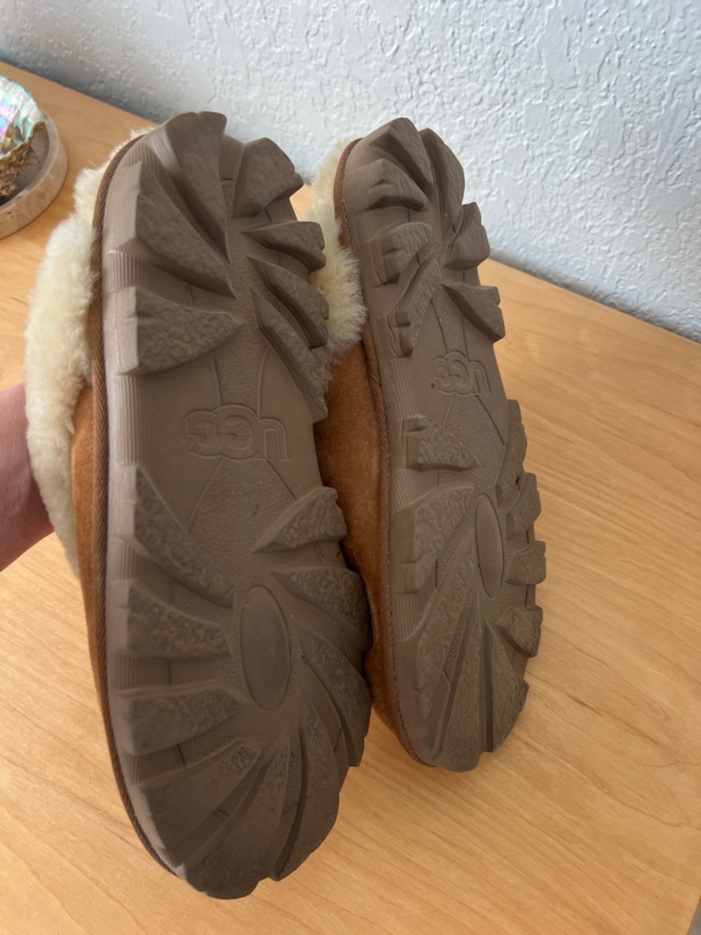 UGG Chestnut Suede Slippers 8 - Picture 5 of 6